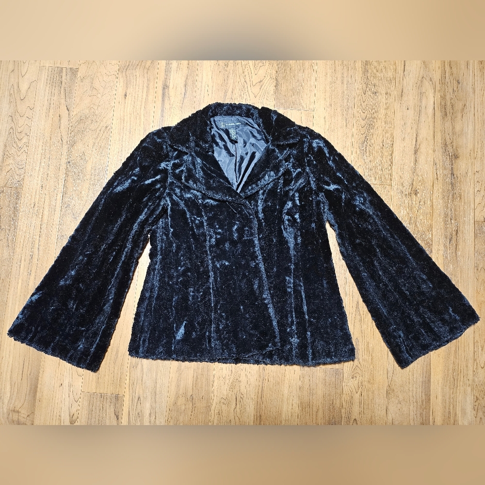 Black Faux Fur Women's Jacket